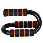 gym training parallettes with foam grips for push-ups and fitness exercises, ideal for home and outdoor workouts.
