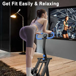 Stair Stepper With Resistance Home-Upgrade Vertical Climber Workout Machine For Full-Body Exercise Climber Fitness Equipment With Stable Frame Adjustable Handlebar-Black Blue
