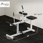 seated adjustable seated calf raise machine dimensions with height range of 37 to 41.7 inches and adjustable features