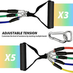 TPE 11-Piece Fitness Equipment Resistance Band Set