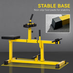 Adjustable calf raise machine with stable non-slip foot pads for enhanced safety and performance.