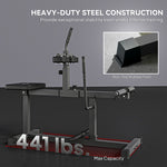 Adjustable Steel Seated Calf Raise Exercise Strength Training Gym Equipment, Black