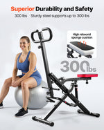 Squat Machine, Deep Squat Rowing Machine For Home, Easy Setup & Foldable Exercise Equipment, Glute Trainer Machine With 12-Gear Adjustable Resistance, Glutes & Leg Home Workout Machine, Black