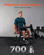 Leg Extension And Curl Machine, 700 Lbs Capacity Lower Body Special Leg Machines, Adjustable Leg Exercise Bench, Leg Rotary Extension For Thigh, Home Gym Workout Training Weight Equipment