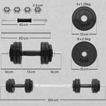 SPORTNOW 2-in-1 Adjustable Dumbbells Set, 30kg Weights Dumbbells Set With Non-Slip Grip For Strength Training, Weight Lifting, Bodybuilding, Home Gym Workout Equipment For Men & Women